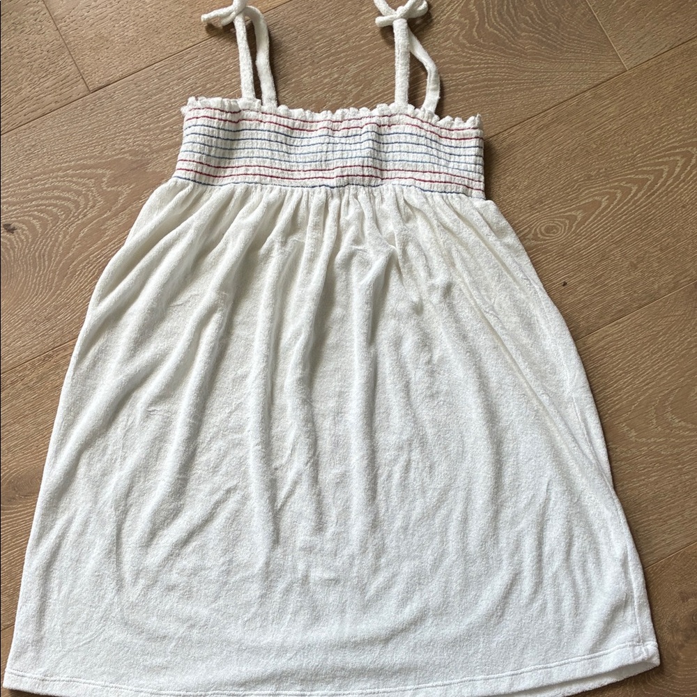 Hanna Andersson White Dress with Colorful Stripes